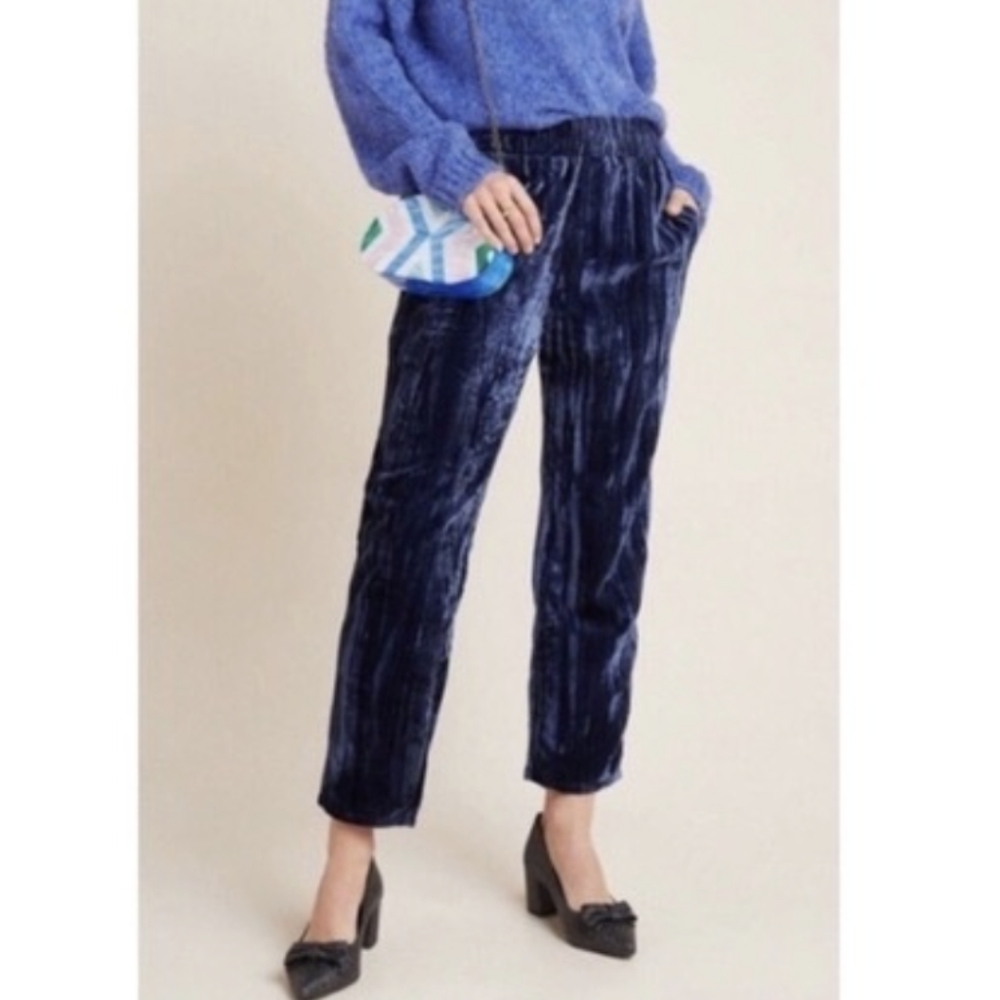 Velvet Navy Pants